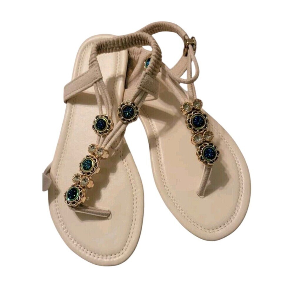 Women's New Arrival Fashionable Women's Flat Sandals, Roman Style, Khaki Color